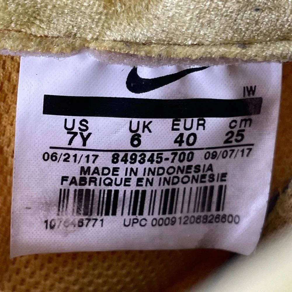 Nike Air Force 1 LV8 ‘Mineral Gold’ Sneakers Kids Size 7Y Youth 8.5 Women - Picture 8 of 8
